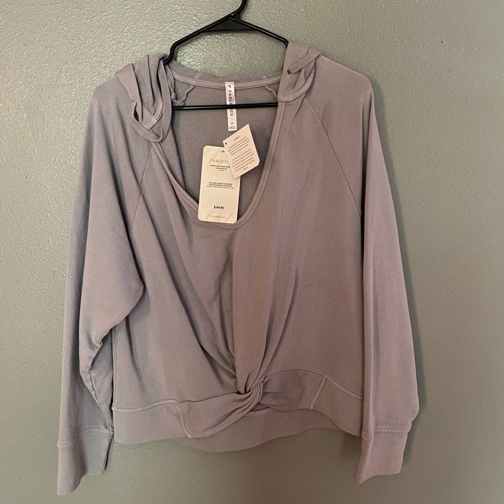 Light grey fabletics twist hoodie